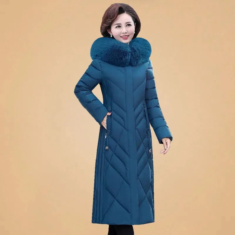 Женская длинная парка на хлопковом наполнителе, с меховым воротником и капюшоном, теплый пуховик размера 5XL, новинка зимнего сезона 2022
Женская длинная парка на хлопковом наполнителе, с меховым воротником и капюшоном, теплый пуховик размера 5XL, новинка зимнего сезона 2022