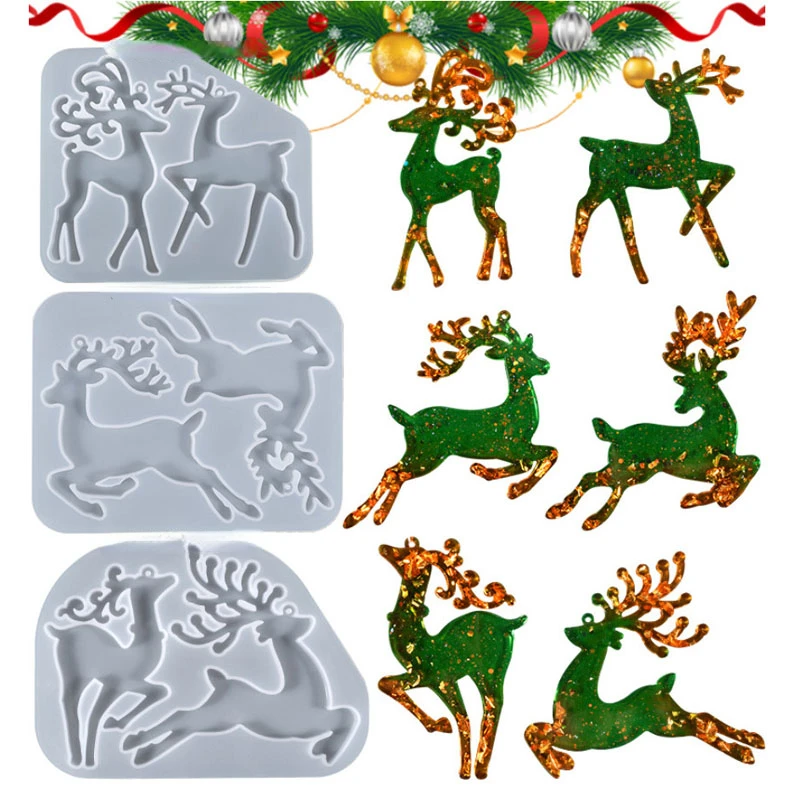 Christmas Shaped Silicone Mold DIY Epoxy Resin Mold Deer Elk Mold Christmas Tree Pendant Decoration Christmas Elk Mould
Christmas Shaped Silicone Mold DIY Epoxy Resin Mold Deer Elk Mold Christmas Tree Pendant Decoration Christmas Elk Mould