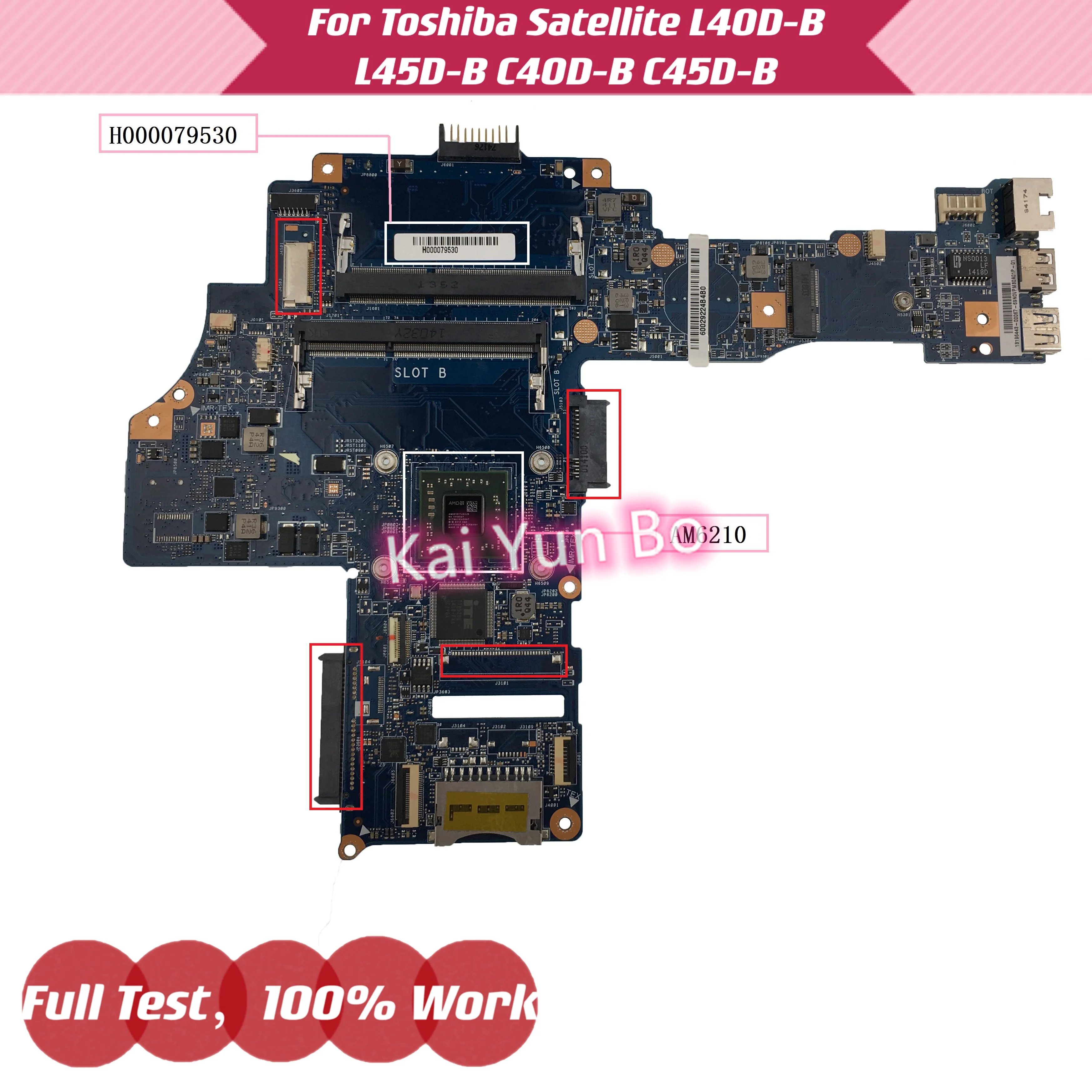Материнская плата для ноутбука Toshiba Satellite, модель H000079530 с процессором AM6210, DDR3 100% 
Материнская плата для ноутбука Toshiba Satellite, модель H000079530 с процессором AM6210, DDR3 100%