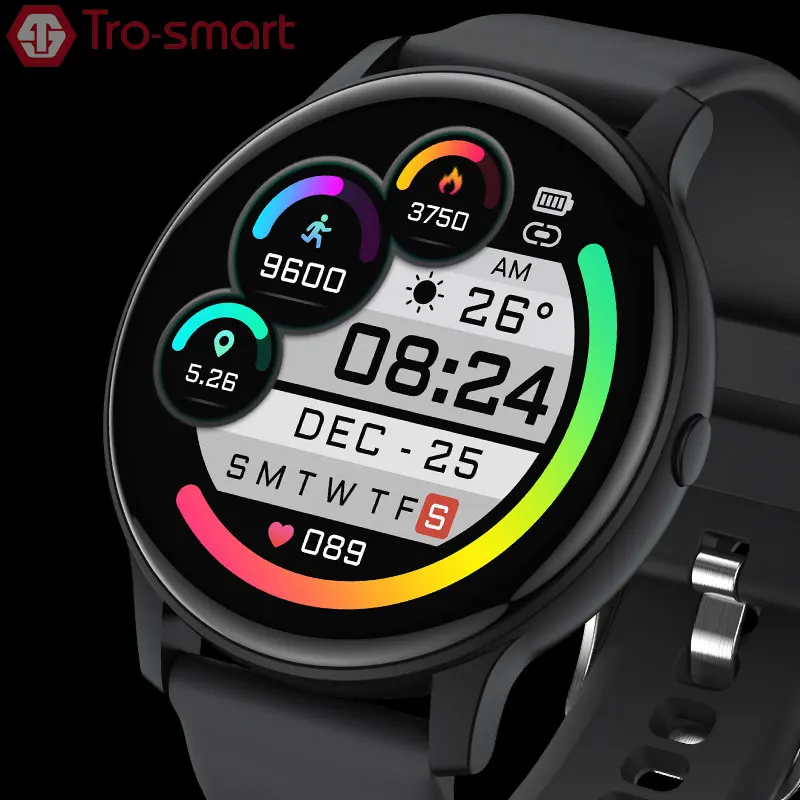 Full Touch Smart Watch Men Women Smartwatch Electronics Clock For Android IOS Fitness Tracker Round Sport Smart-watch TR02 - купить по