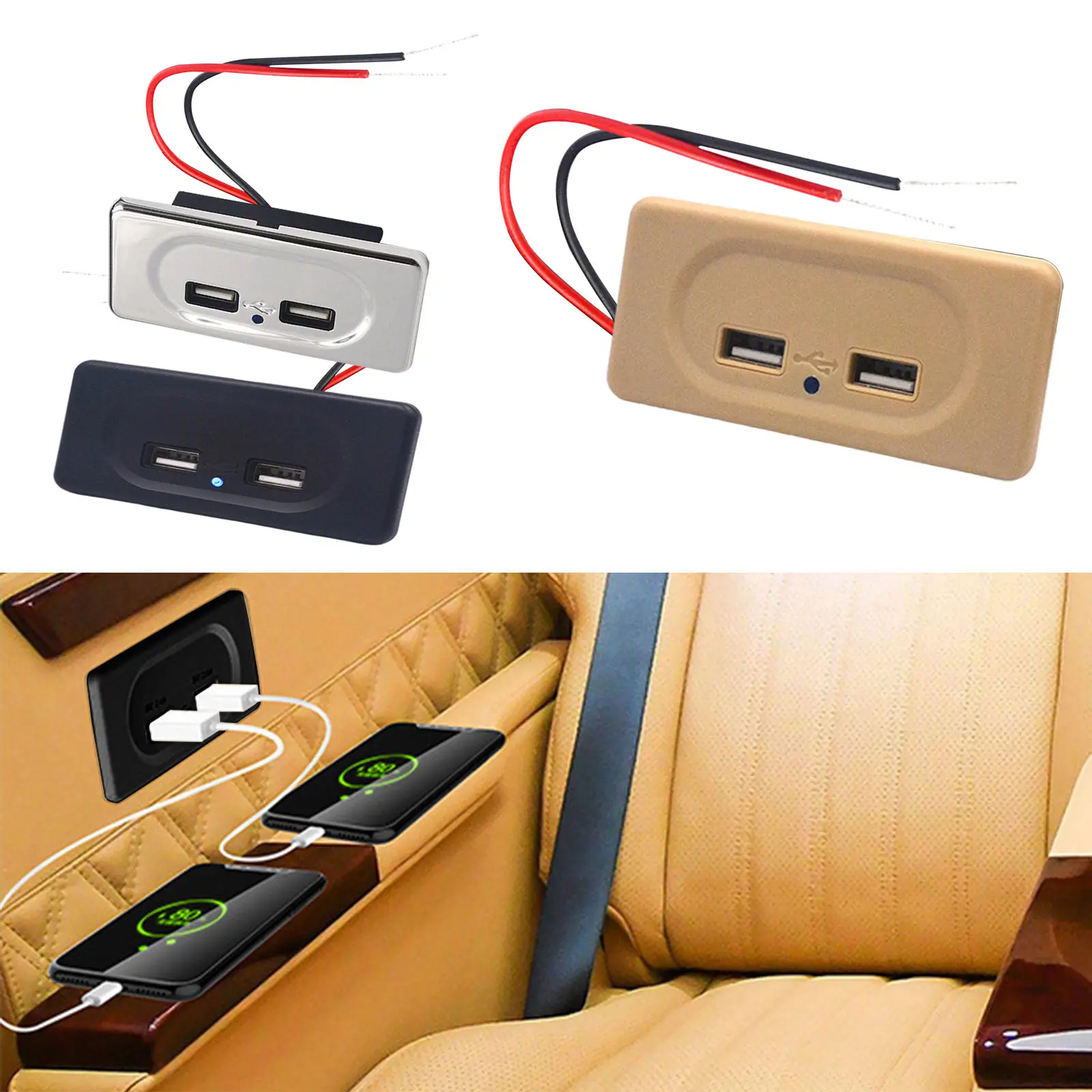 Car Socket Dual USB Charger for 12V Socket Car Installation Motorhome Caravan
Car Socket Dual USB Charger for 12V Socket Car Installation Motorhome Caravan