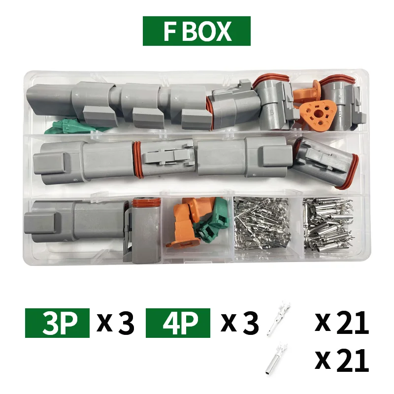 Multiple Deutsch DT series Waterproof Wire Connector Kit DT06-2/3/4/6S DT04-2/3/4/6P Automotive Sealed Plug with pins box
Multiple Deutsch DT series Waterproof Wire Connector Kit DT06-2/3/4/6S DT04-2/3/4/6P Automotive Sealed Plug with pins box