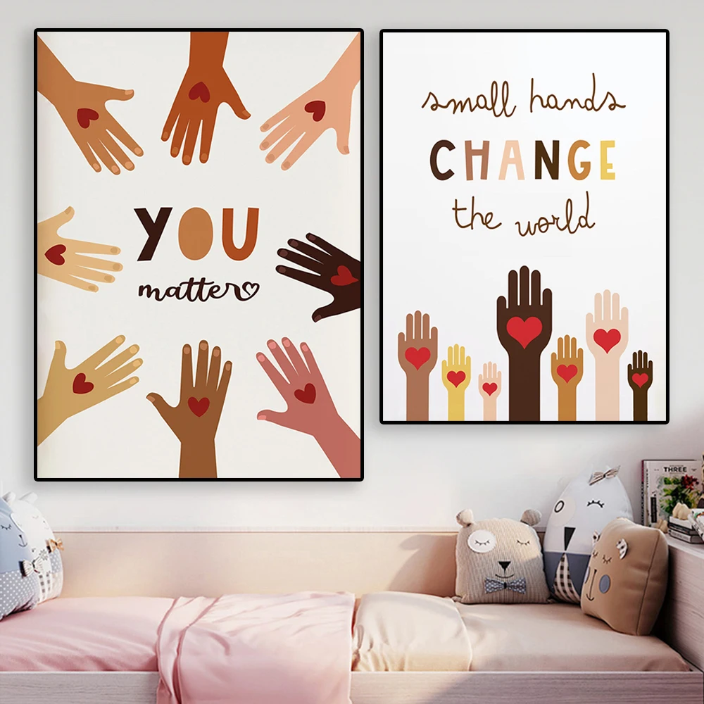 Colorful Powerful Love Hands Prints Poster Kids Positive Self Confidence Quotes Wall Art Canvas Painting Classroom Decoration
Colorful Powerful Love Hands Prints Poster Kids Positive Self Confidence Quotes Wall Art Canvas Painting Classroom Decoration