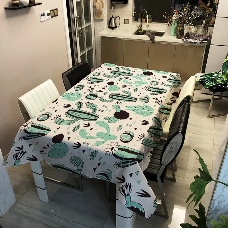 Cartoon Cactus Print Tablecloths Home Party Living Room Desk Kitchen Dining Table Decoration Washable Anti-fouling Tablecloth
Cartoon Cactus Print Tablecloths Home Party Living Room Desk Kitchen Dining Table Decoration Washable Anti-fouling Tablecloth