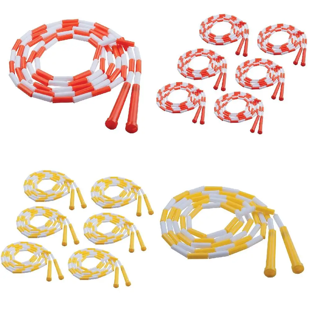 PACK Fantastic 6-Pack CHSPR10-6PACK 10" Segmented White/Orange Plastic Jump Ropes - Durable and Lightweight
PACK Fantastic 6-Pack CHSPR10-6PACK 10" Segmented White/Orange Plastic Jump Ropes - Durable and Lightweight