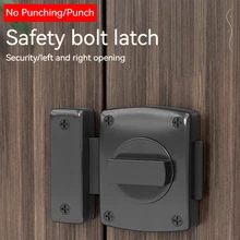 Anti-theft Door Lock Buckles Cast Metal Hook Door Latch Toilet Doors Right Angle Sliding Gate Lock Bolts Punching Door Locks