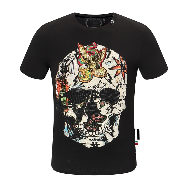 2022 Top Brand Men Round Neck Short Sleeve Fashion Skull pp T-shirt Man Cotton Plein T-shirt Street Hip-Hop Hombre manga corta
2022 Top Brand Men Round Neck Short Sleeve Fashion Skull pp T-shirt Man Cotton Plein T-shirt Street Hip-Hop Hombre manga corta