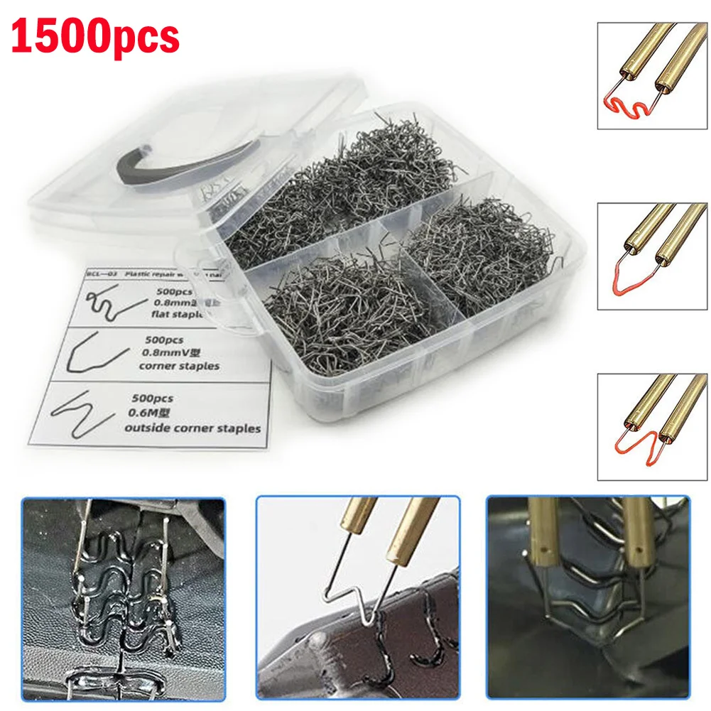 1500pcs Staple 0.8mm/0.6mm 15-16.5mm Car Bumper Repair For Plastic Welding Hot Staplers Outside Corner Staples
1500pcs Staple 0.8mm/0.6mm 15-16.5mm Car Bumper Repair For Plastic Welding Hot Staplers Outside Corner Staples