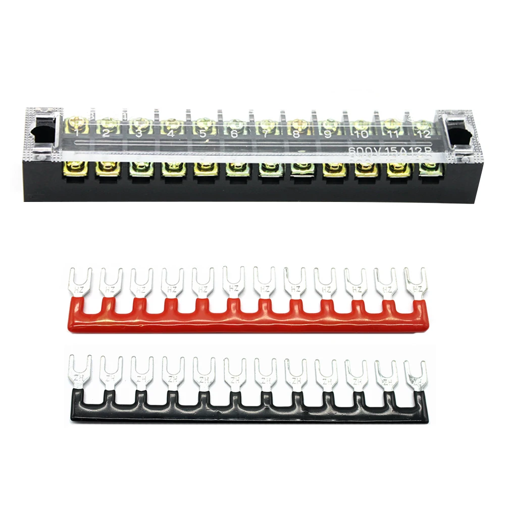 Double Rows 12 Positions 600V 15A Barrier Screw Copper Terminal Block Bar 6P Fork Type Terminal Strip 400V
Double Rows 12 Positions 600V 15A Barrier Screw Copper Terminal Block Bar 6P Fork Type Terminal Strip 400V