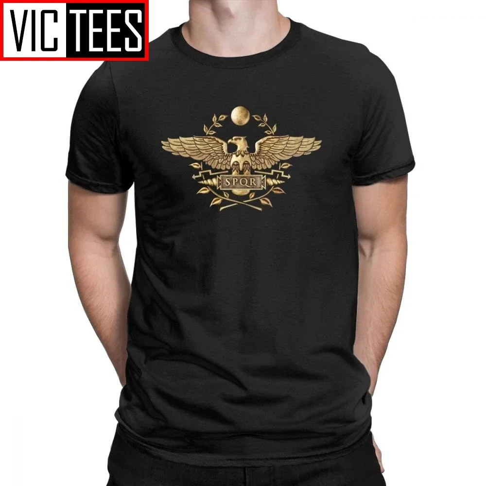Футболка мужская из чистого хлопка Классическая рубашка с принтом Spqr Eagle Percy Jackson