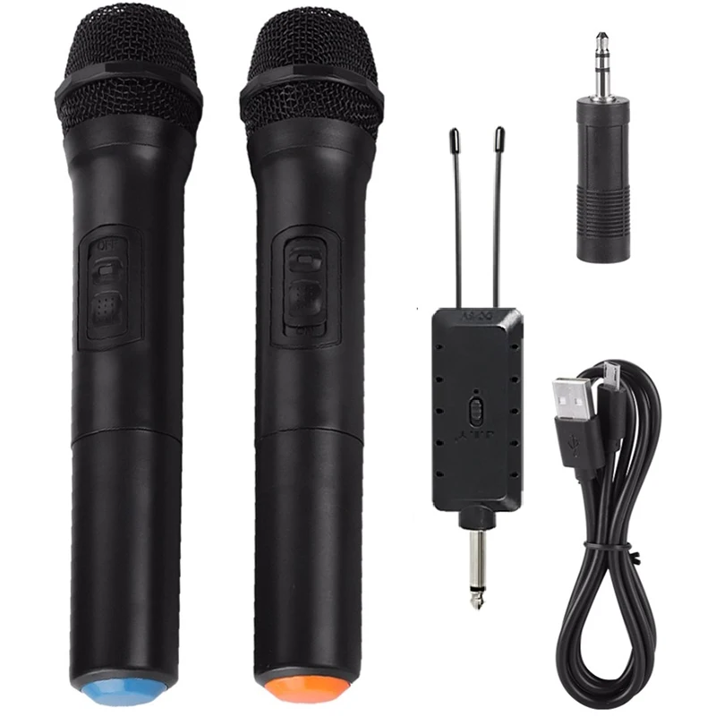 

Universal VHF Wireless Handheld Microphone with Receiver for Karaoke/Business Meeting Portable Microphones