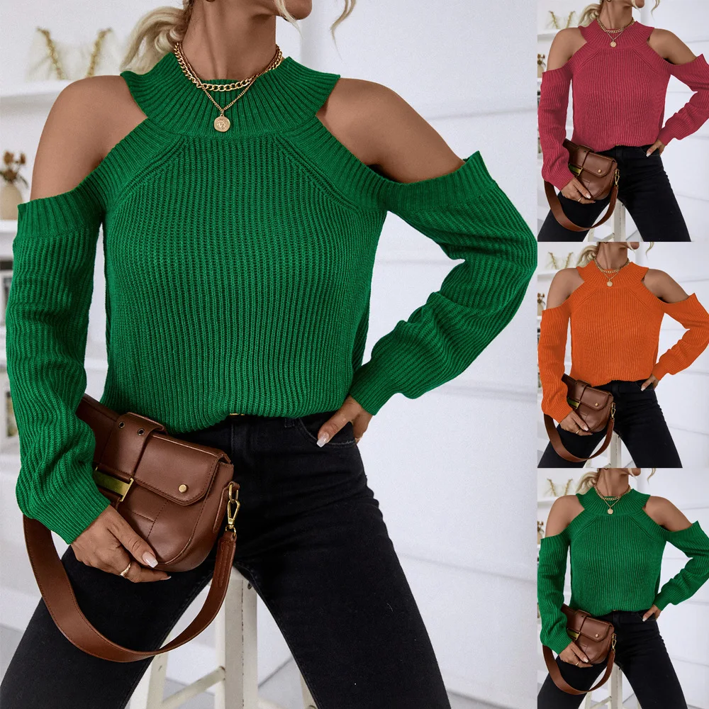2022 autumn and winter women's sexy off-the-shoulder round neck pullover loose casual long-sleeved sweater top coat
2022 autumn and winter women's sexy off-the-shoulder round neck pullover loose casual long-sleeved sweater top coat