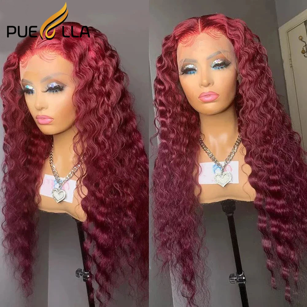 99J Burgundy Deep Curly Wig Wine Red Colored Lace Front Human Hair Wigs 250 Density Peruvian 13x4 Transparent Lace Frontal Wig
99J Burgundy Deep Curly Wig Wine Red Colored Lace Front Human Hair Wigs 250 Density Peruvian 13x4 Transparent Lace Frontal Wig