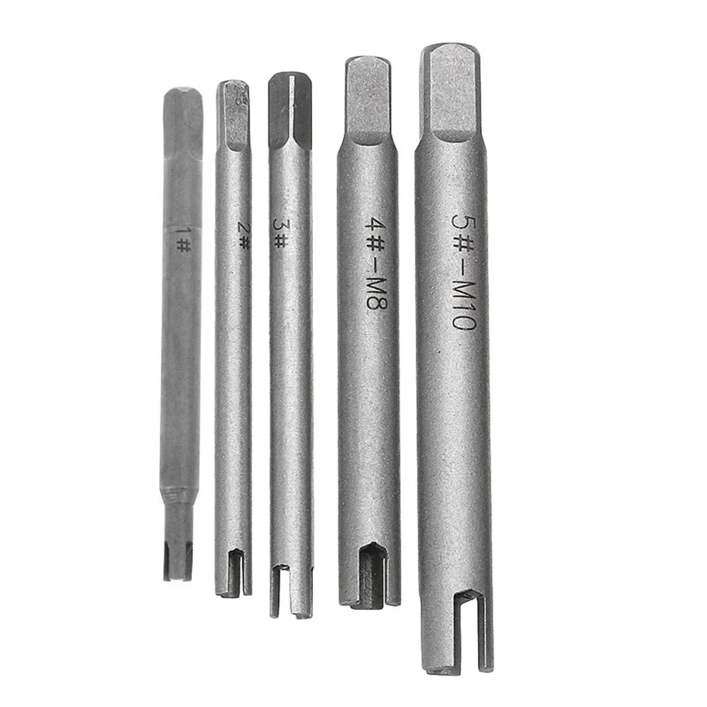5pcs M4-M10 Damaged Screw Tap Extractor Guide Set Broken Tap Extractor Guide Easy Wire Screw Remover Tools Wrench Set Drill Bits
5pcs M4-M10 Damaged Screw Tap Extractor Guide Set Broken Tap Extractor Guide Easy Wire Screw Remover Tools Wrench Set Drill Bits