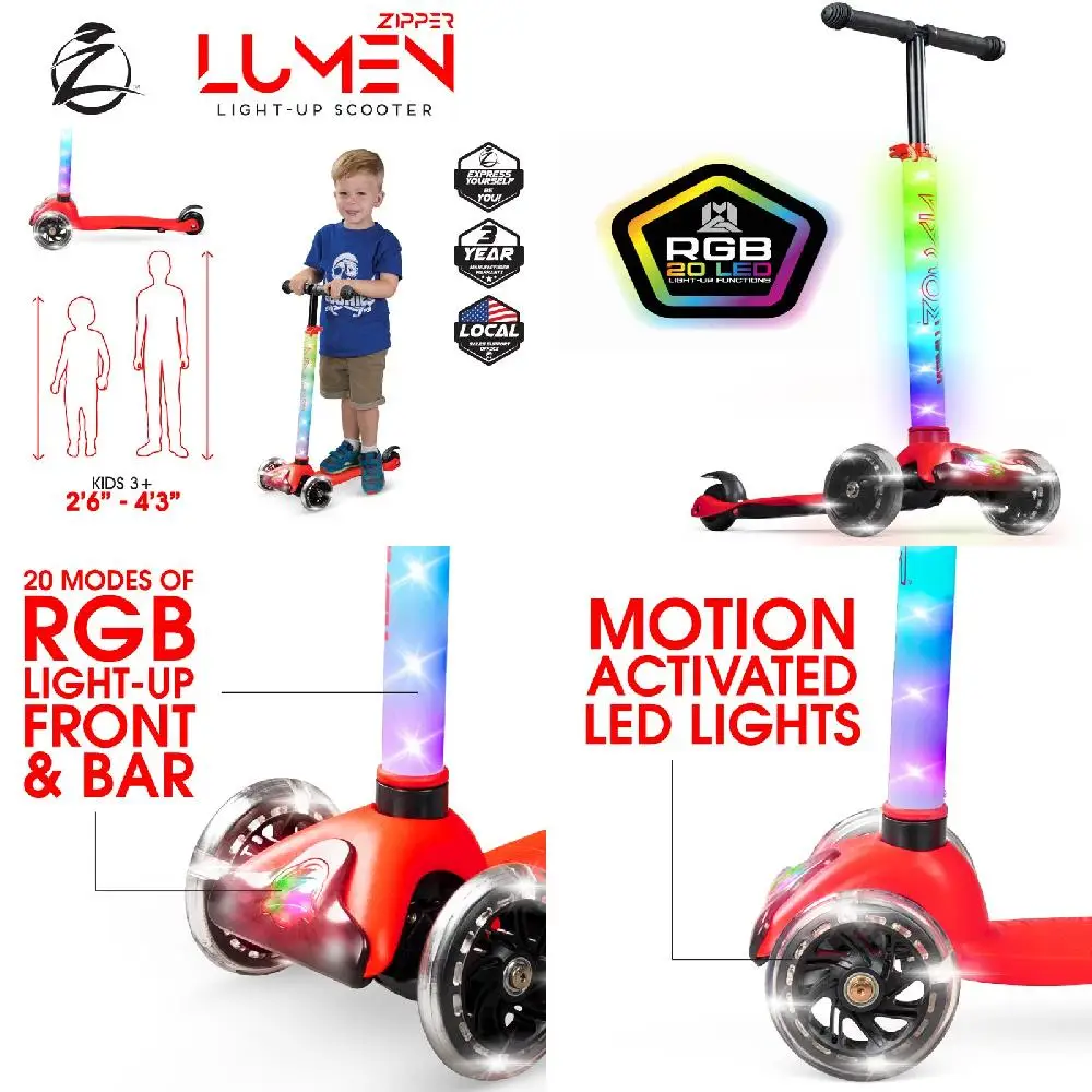 Gorgeous, Perfect Height Adjustable LED Lumen Light-up 3 Wheeled Kids Scooter - 3+ Years Old!
Gorgeous, Perfect Height Adjustable LED Lumen Light-up 3 Wheeled Kids Scooter - 3+ Years Old!