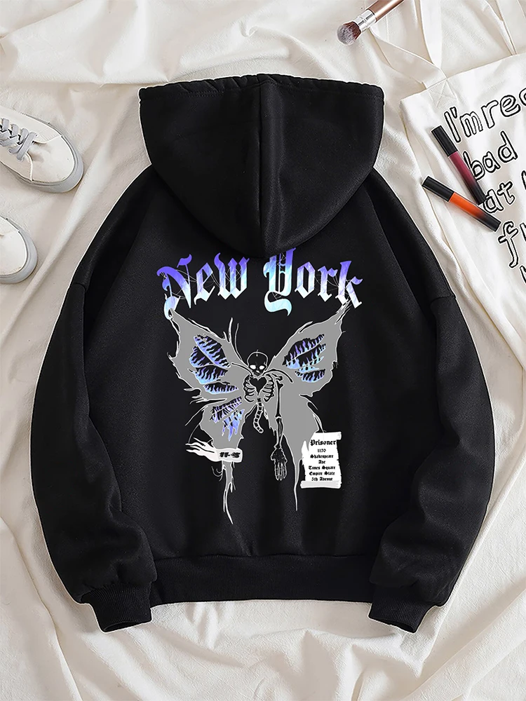 Женская толстовка на молнии, свободная теплая толстовка в стиле Харадзюку с изображением каркаса бабочки, спортивная одежда, утепленная Повседневная Уличная одежда, Нью-Йорк
Женская толстовка на молнии, свободная теплая толстовка в стиле Харадзюку с изображением каркаса бабочки, спортивная одежда, утепленная Повседневная Уличная одежда, Нью-Йорк