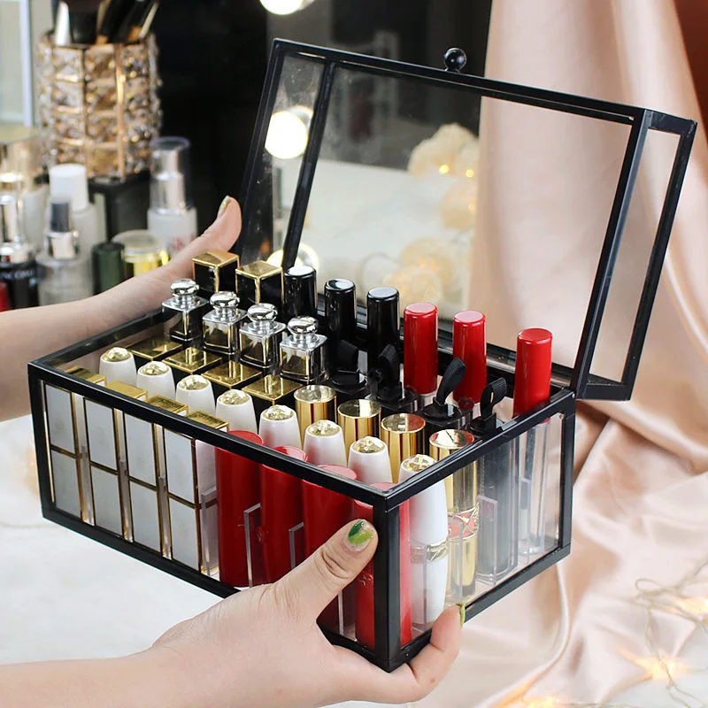 15/24/40 Slots Glass Lipstick Holder Dustproof Display Case Beauty Storage Box Luxury Makeup Organizer With Removable Dividers
15/24/40 Slots Glass Lipstick Holder Dustproof Display Case Beauty Storage Box Luxury Makeup Organizer With Removable Dividers