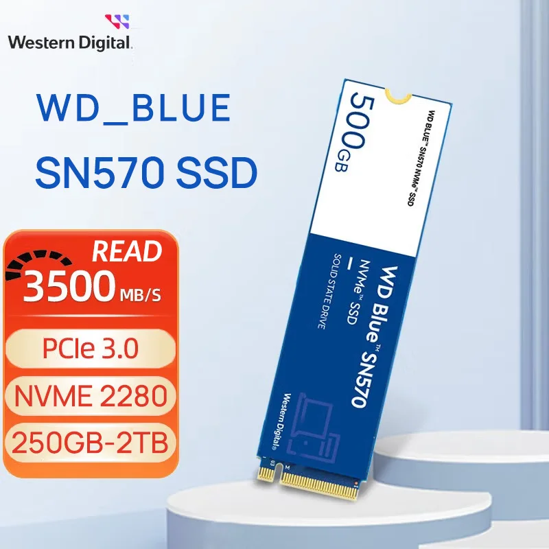 Western Digital WD Blue 2TB 1TB SN570 500GB 250GB SSD NVMe PCIe3.0 M.2 2280 Drives for Laptops Mini PC Tablet MacBook Computer 
Western Digital WD Blue 2TB 1TB SN570 500GB 250GB SSD NVMe PCIe3.0 M.2 2280 Drives for Laptops Mini PC Tablet MacBook Computer