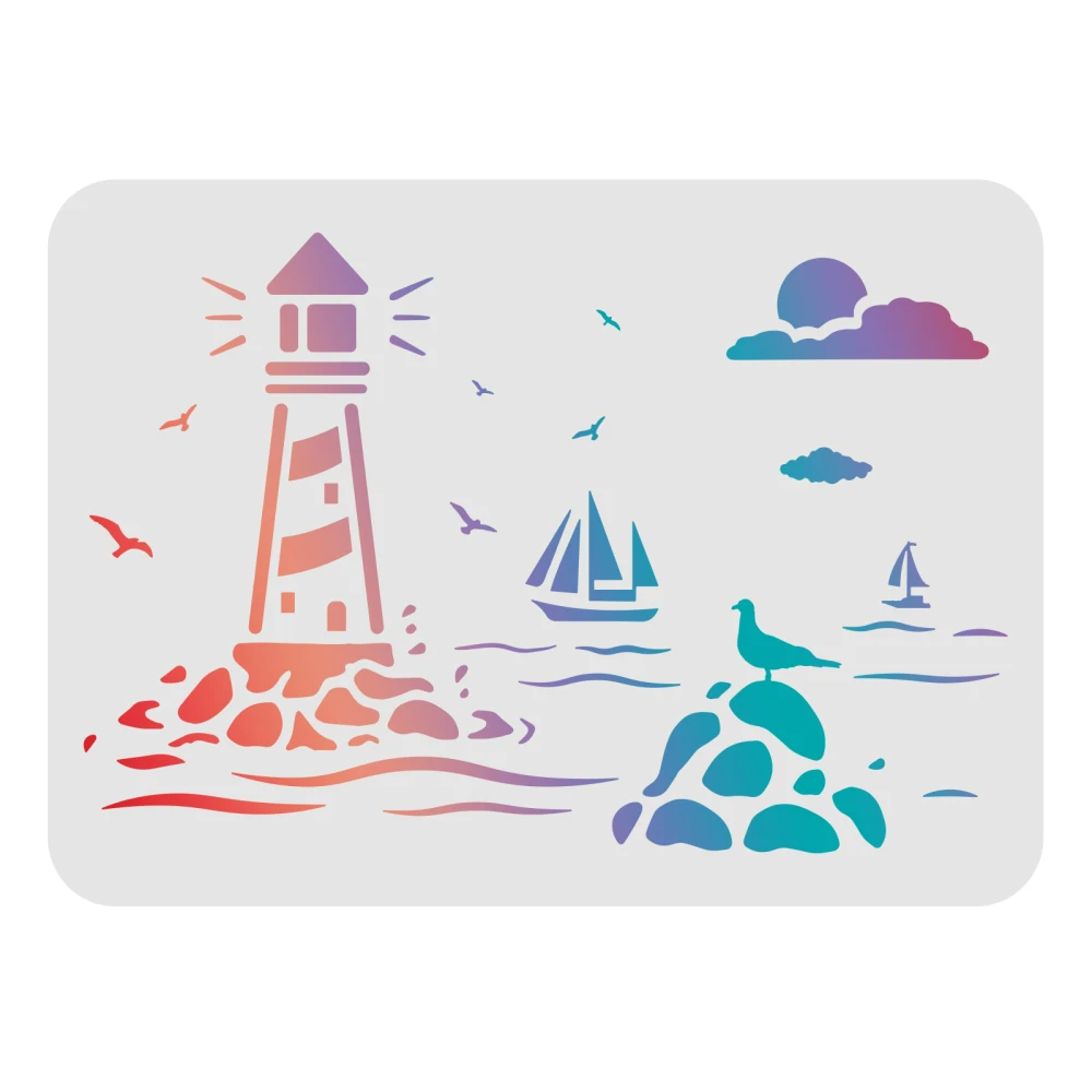 Ocean Lighthouse Painting Stencil in Large Sizes Plastic Stencils Decoration Reusable Stencils for DIY Gifts DIY Shirts DIY
Ocean Lighthouse Painting Stencil in Large Sizes Plastic Stencils Decoration Reusable Stencils for DIY Gifts DIY Shirts DIY