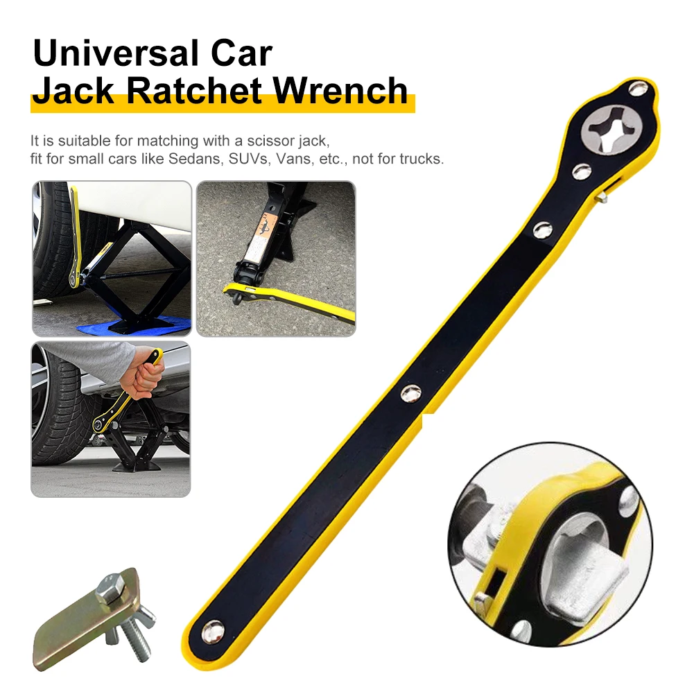 Universal Car Jack Ratchet Wrench Scissor Jack Garage Tire Wheel Lug Wrench Long Handle Wrench Car Repair Tools for SUVs Vans
Universal Car Jack Ratchet Wrench Scissor Jack Garage Tire Wheel Lug Wrench Long Handle Wrench Car Repair Tools for SUVs Vans