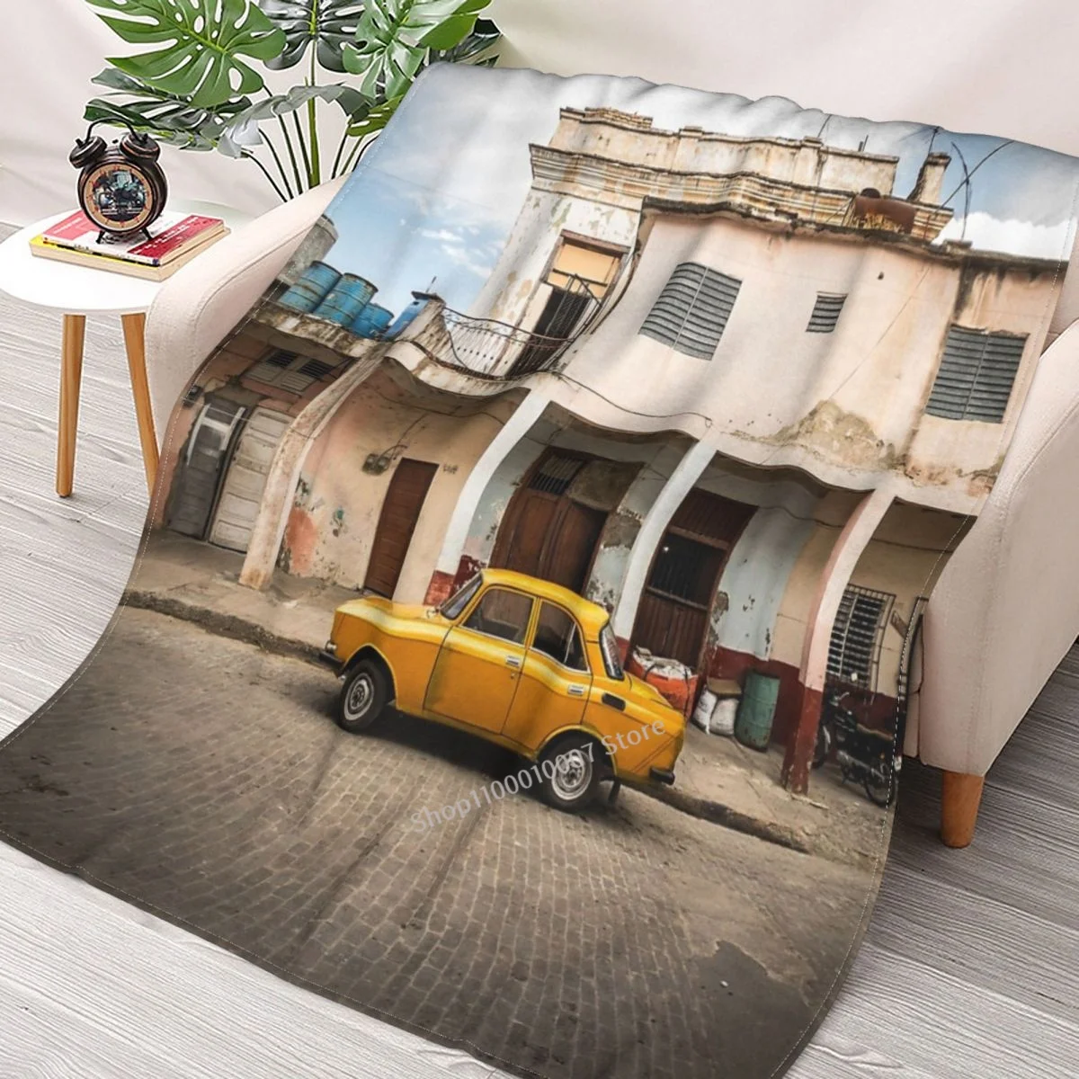 Bright Yellow Vintage Car In La Havana, Cuba. Throw Blanket 3D printed sofa bedroom decorative blanket children adult Christmas
Bright Yellow Vintage Car In La Havana, Cuba. Throw Blanket 3D printed sofa bedroom decorative blanket children adult Christmas