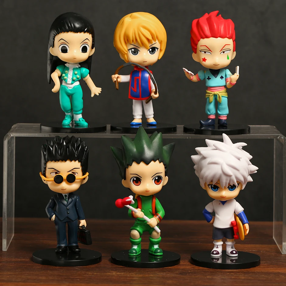 Фигурки для фотографий Hunter x Huner Gon Freecss Killua Zoldyck Kurapika Leorio Hisoka Illumi Zoldyck, 6 шт./комплект
Фигурки для фотографий Hunter x Huner Gon Freecss Killua Zoldyck Kurapika Leorio Hisoka Illumi Zoldyck, 6 шт./комплект