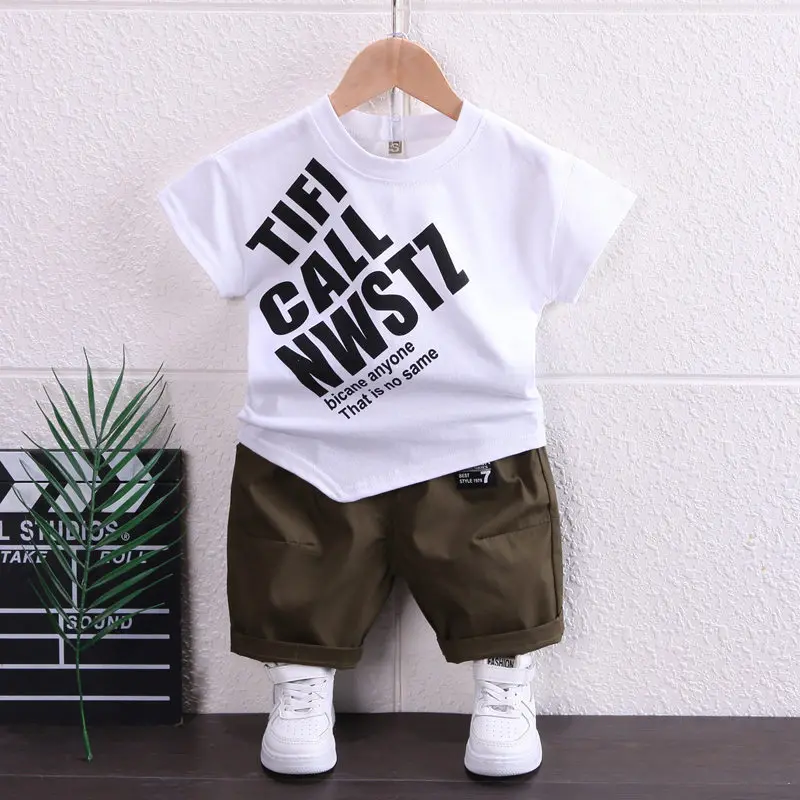 Baby Summer Clothing Toddler Children Boy Letter Printing 2Pcs/set Suits Style Fashion Color Infant Clothes Tracksuit 0-5 Years
Baby Summer Clothing Toddler Children Boy Letter Printing 2Pcs/set Suits Style Fashion Color Infant Clothes Tracksuit 0-5 Years