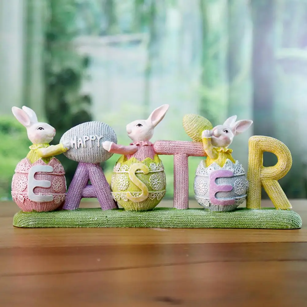 

Пасхальная фотография, 3 кролика, яйца, подарки, полимерные поделки, счастливая Пасха, кролик, декоративная игрушка, пасхальное украшение 2023