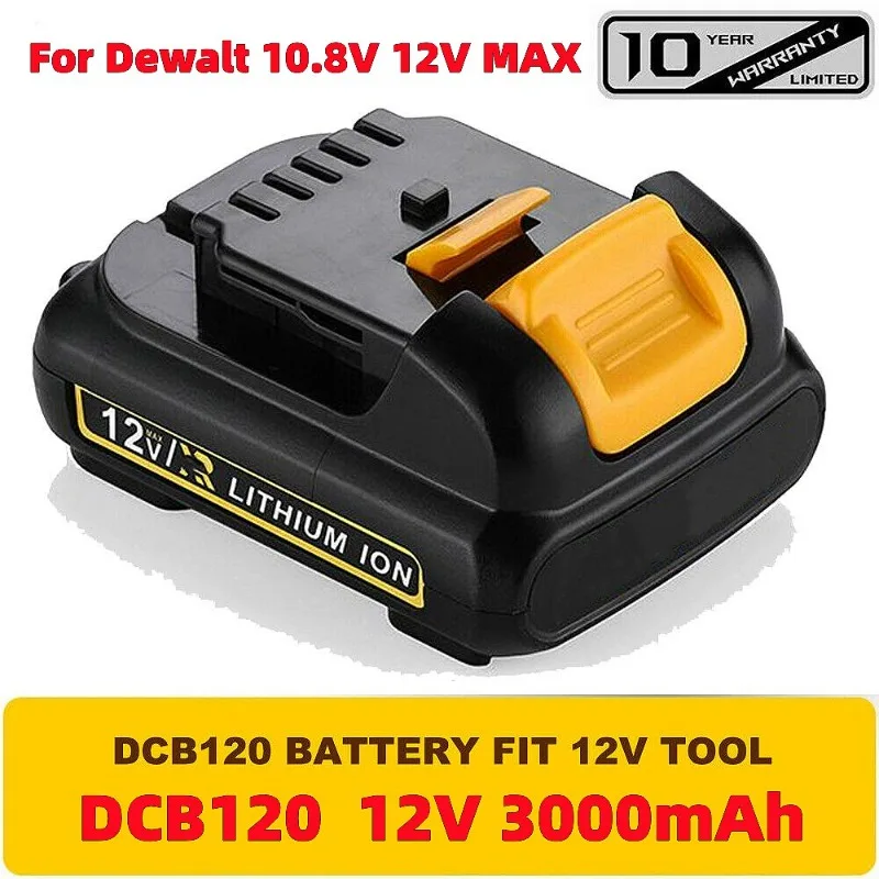 1-3Pack 10.8V/12V 3.0Ah 6.0Ah 12 Volt Max Lithium Battery For Dewalt DCB127 DCB120 DCB121 DCB119 Li-ion Power Tools Battery
1-3Pack 10.8V/12V 3.0Ah 6.0Ah 12 Volt Max Lithium Battery For Dewalt DCB127 DCB120 DCB121 DCB119 Li-ion Power Tools Battery