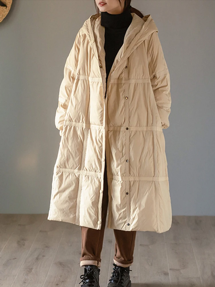 New Winter Women Hooded Loose 90% White Duck Down Long Coats Casual Female Single Breasted Warm Down Parka Snow Outwear
New Winter Women Hooded Loose 90% White Duck Down Long Coats Casual Female Single Breasted Warm Down Parka Snow Outwear
