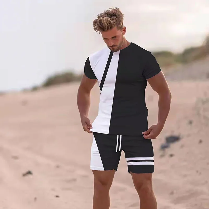 Summer Men's T-shirt Shorts Jogging Set 3D Printed Stitching Oversized Men Clothes Outfits O-Neck Casual Tracksuit 2 Piece Set
Summer Men's T-shirt Shorts Jogging Set 3D Printed Stitching Oversized Men Clothes Outfits O-Neck Casual Tracksuit 2 Piece Set