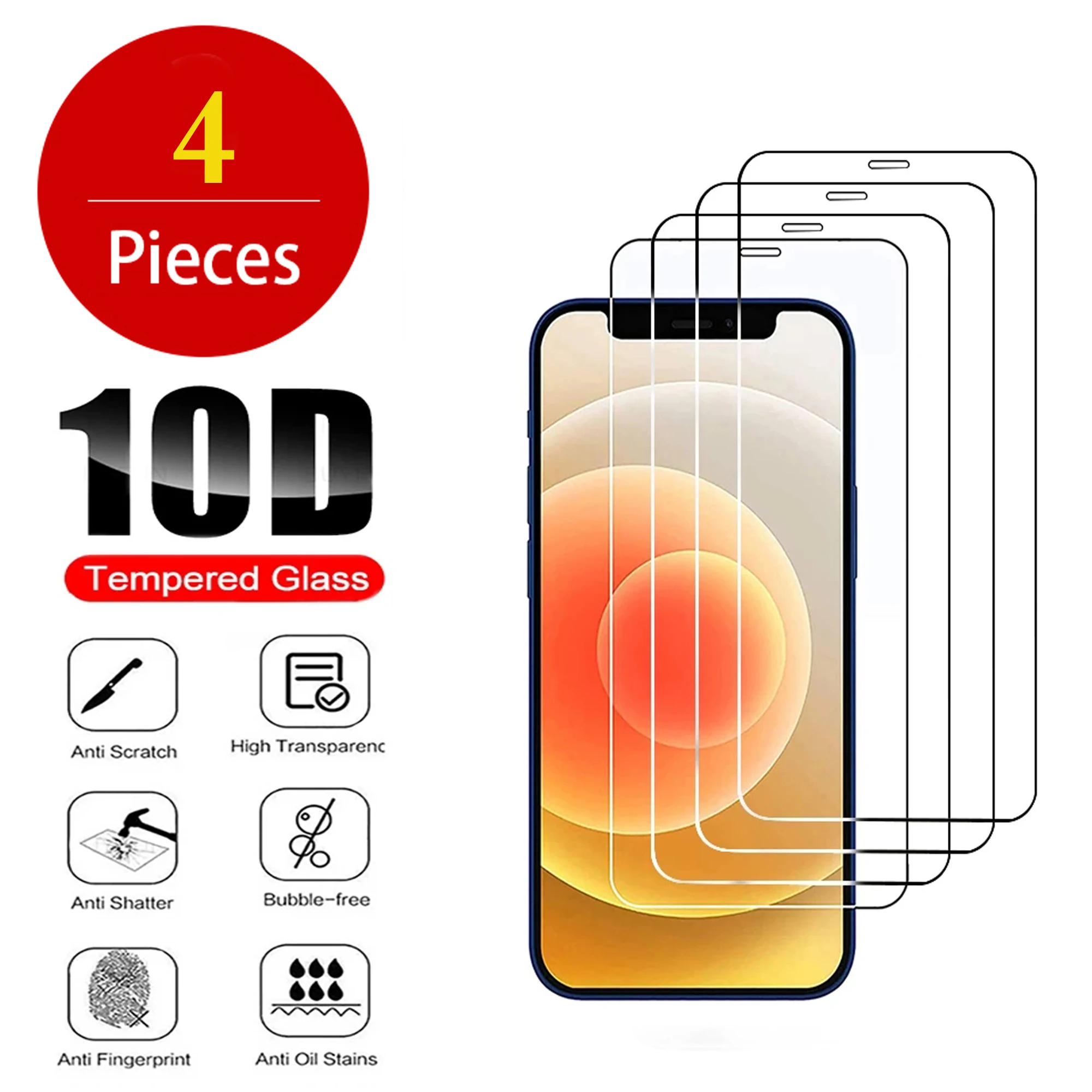 4PCS Protective Glass On For iPhone 14 13 12 11 Pro X XR XS Max Screen Protector On iPhone 7 8 6S Plus 12 13 Mini SE 2022 Glass
4PCS Protective Glass On For iPhone 14 13 12 11 Pro X XR XS Max Screen Protector On iPhone 7 8 6S Plus 12 13 Mini SE 2022 Glass