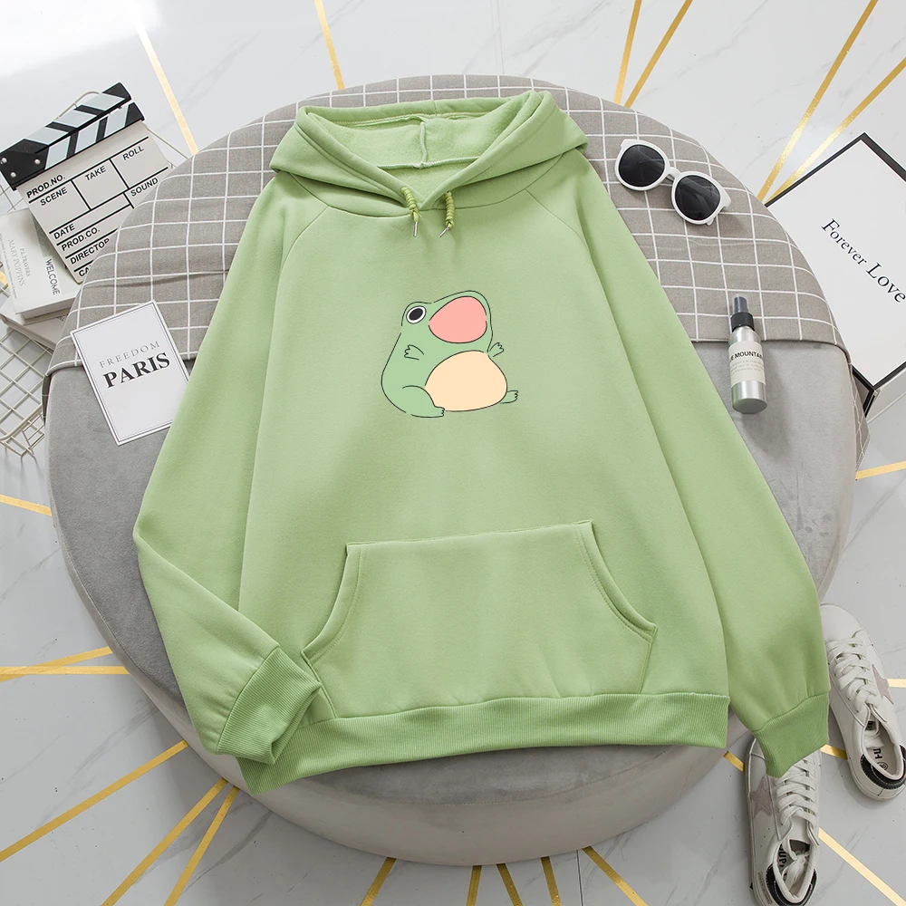 Cute And Funny Frog Print Design Women's Hoodie Oversize Harajuku Streetwear Feminino Korean Polyester Loose Casual Long Sleeves
Cute And Funny Frog Print Design Women's Hoodie Oversize Harajuku Streetwear Feminino Korean Polyester Loose Casual Long Sleeves