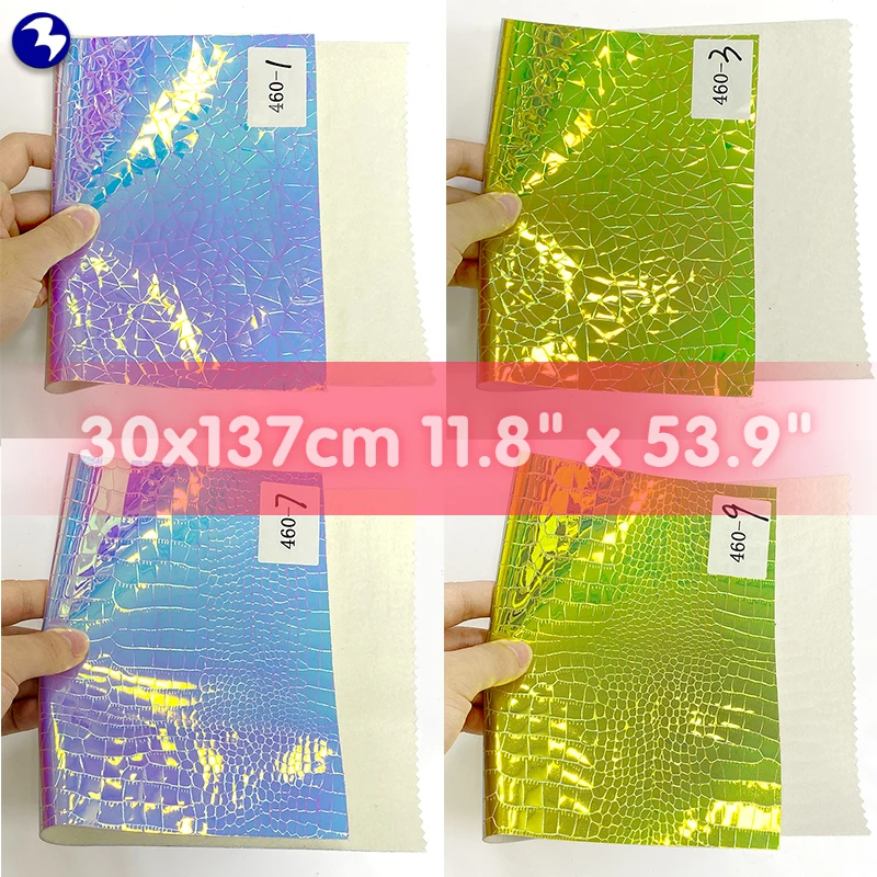 Crocodile Embossed Holographic Mirror Surface Synthetic Leather Fabric Sheet for Making Shoe Upper DIY Bag Decorative 30x137cm
Crocodile Embossed Holographic Mirror Surface Synthetic Leather Fabric Sheet for Making Shoe Upper DIY Bag Decorative 30x137cm