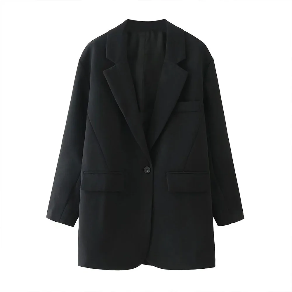 2022 New Style Women's Fashion Single Button Pocket Drop Shoulder Long Suit Retro Long Sleeve Women's Jacket Chic Women's Jacket
2022 New Style Women's Fashion Single Button Pocket Drop Shoulder Long Suit Retro Long Sleeve Women's Jacket Chic Women's Jacket