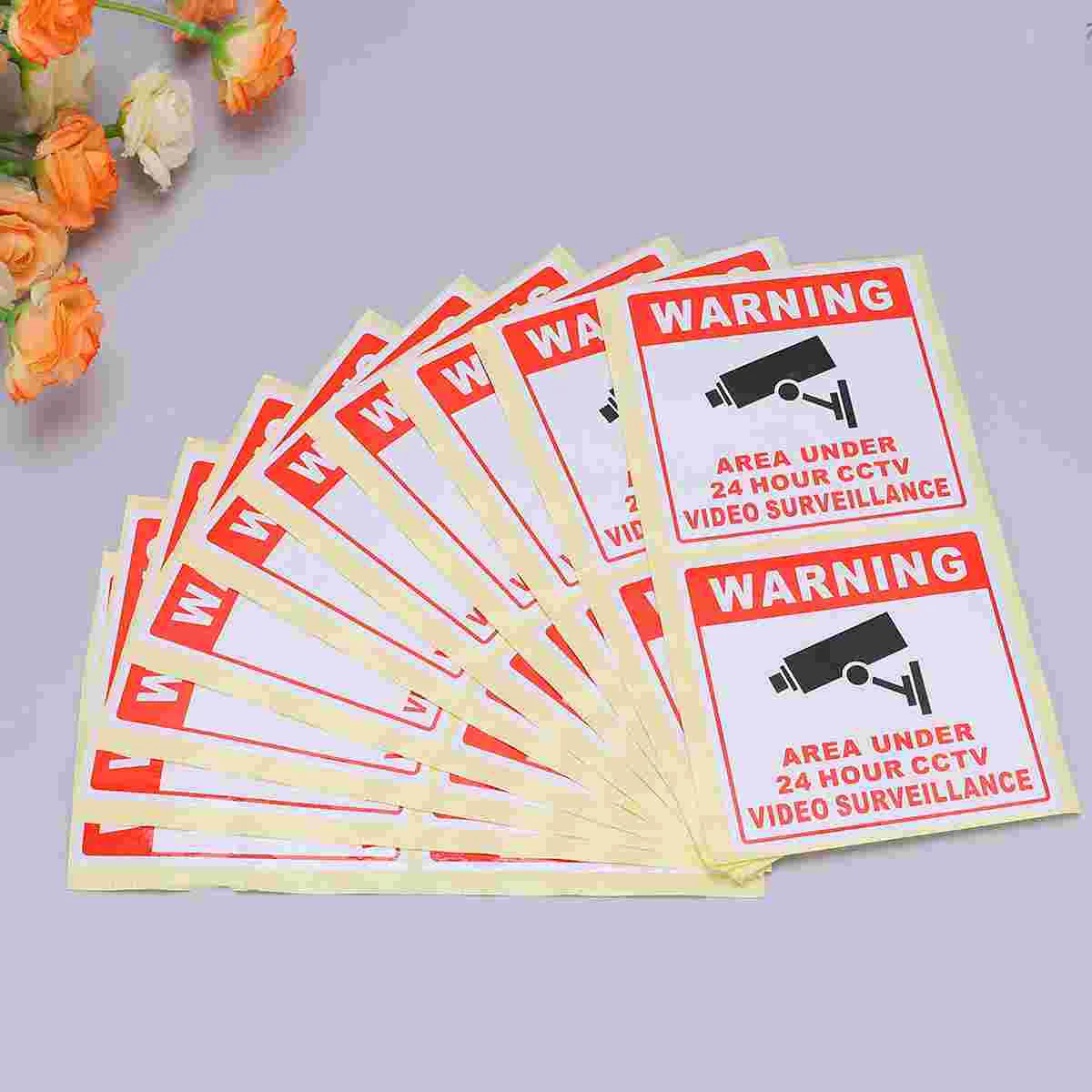 20pcs CCTV Warning Signs Stickers Warning 24 Hour Video Sign Decals for School Office Building
20pcs CCTV Warning Signs Stickers Warning 24 Hour Video Sign Decals for School Office Building