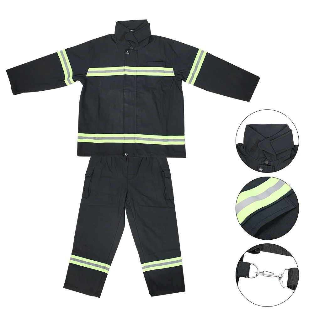 

Brand New Flame Retardant Clothing Fireproof Heatproof Firemen Protective Reflective Coat Trousers