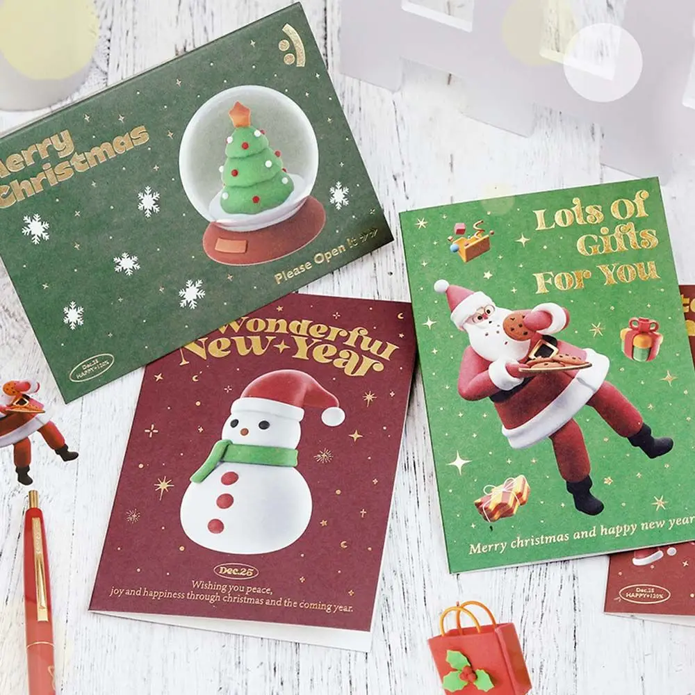 4Pcs/set Christmas Card Bronzing Greeting Card Set Merry Christmas Greeting Cards Xmas Party Invitations Gifts 
4Pcs/set Christmas Card Bronzing Greeting Card Set Merry Christmas Greeting Cards Xmas Party Invitations Gifts