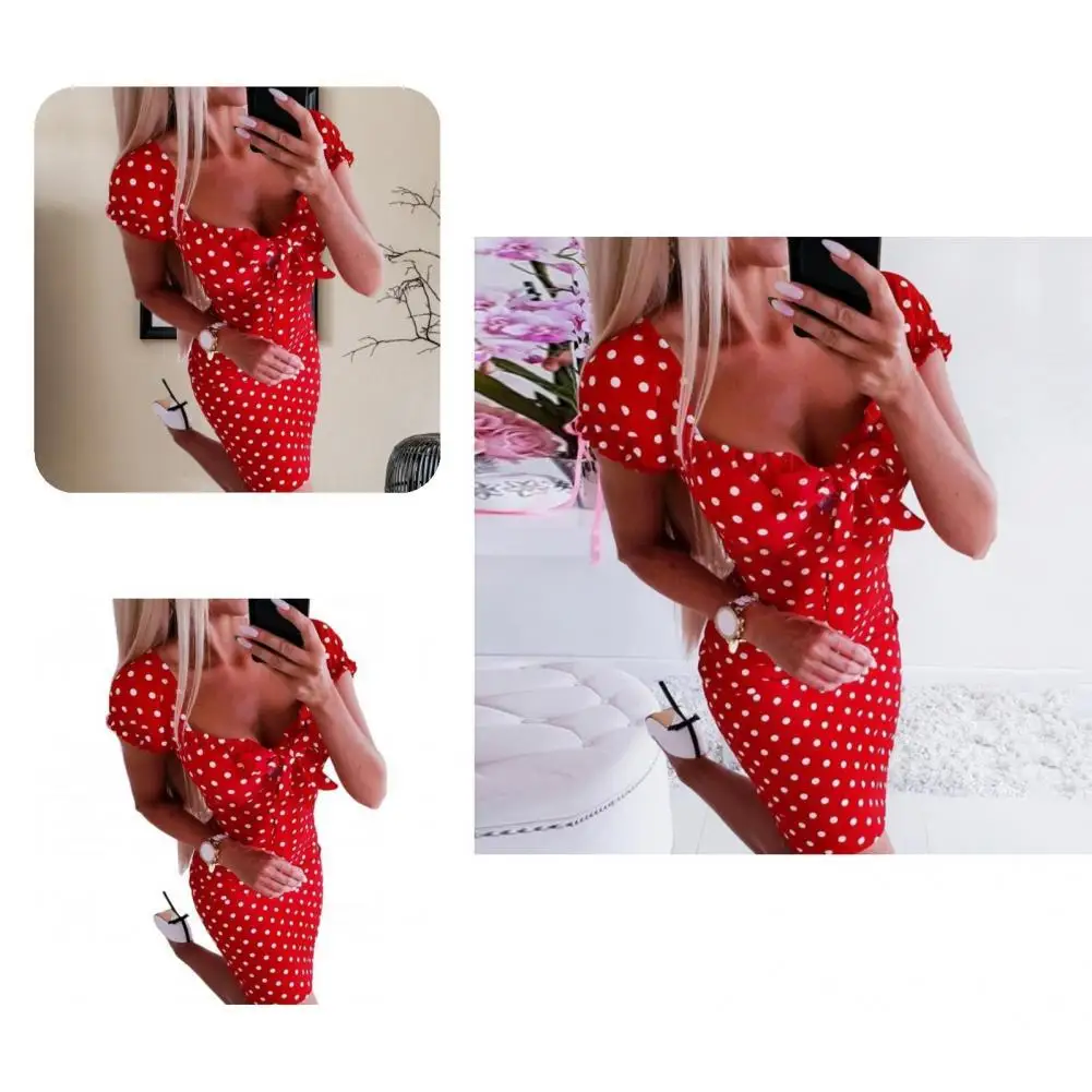 Popular Holiday Dress Casual Comfy Elastic Cuffs Sexy Skinny Ruffled Short Dress
Popular Holiday Dress Casual Comfy Elastic Cuffs Sexy Skinny Ruffled Short Dress