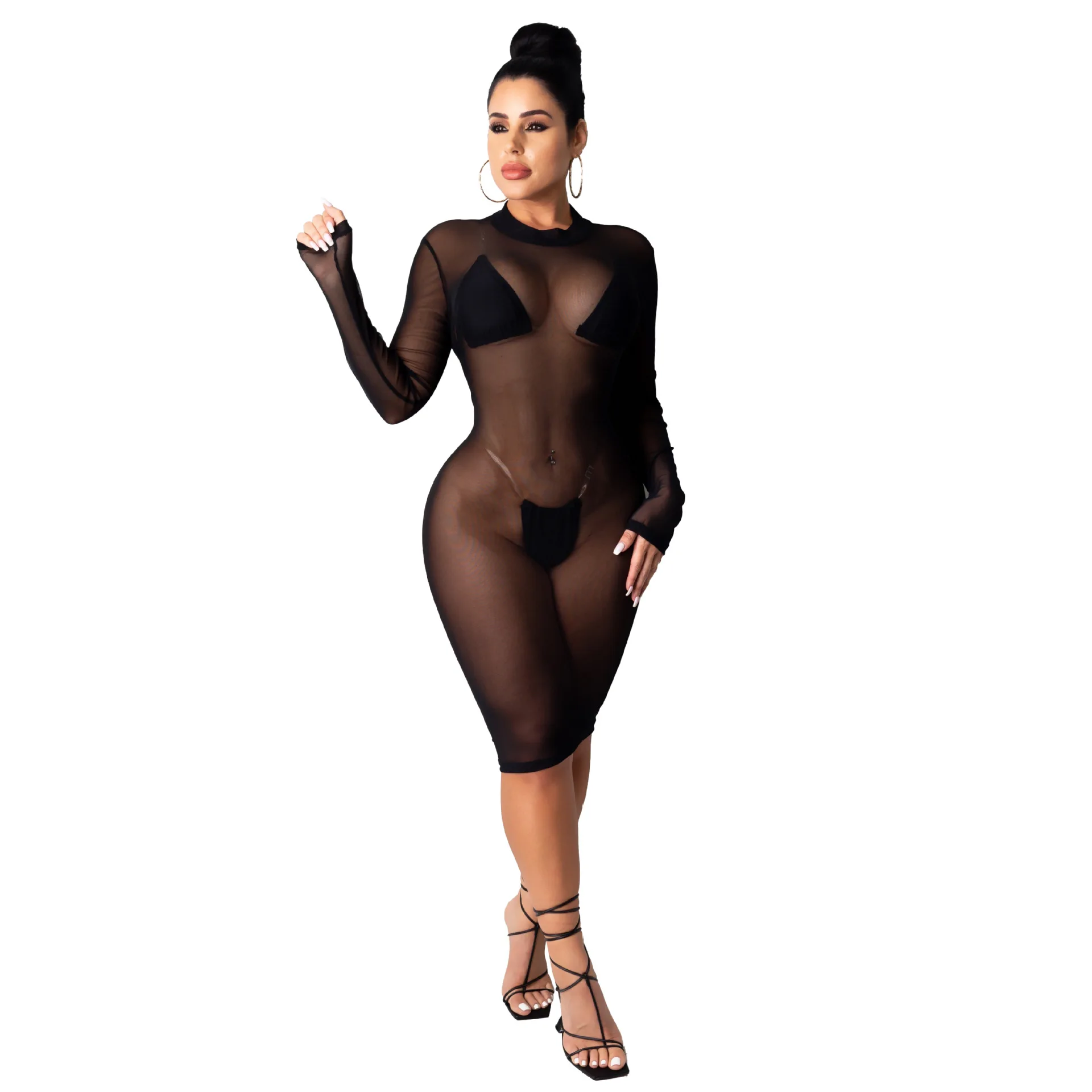 Slim Strap Flamenco Dance Dress New Long Sleeve Nightclub Elastic Mesh Women's Dress
Slim Strap Flamenco Dance Dress New Long Sleeve Nightclub Elastic Mesh Women's Dress