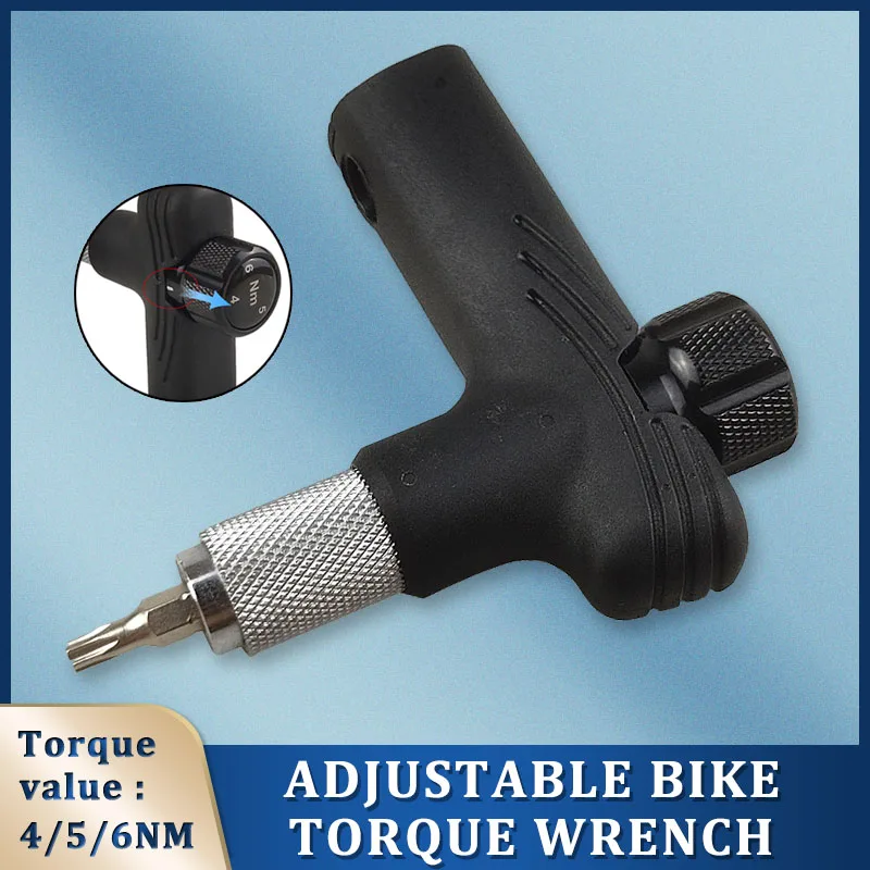 Adjustable Bike Torque Wrench 4/5/6Nm Torque T Wrench Portable Ratchet Wrench Bicycle Repair Tools Bicycle Accessories
Adjustable Bike Torque Wrench 4/5/6Nm Torque T Wrench Portable Ratchet Wrench Bicycle Repair Tools Bicycle Accessories