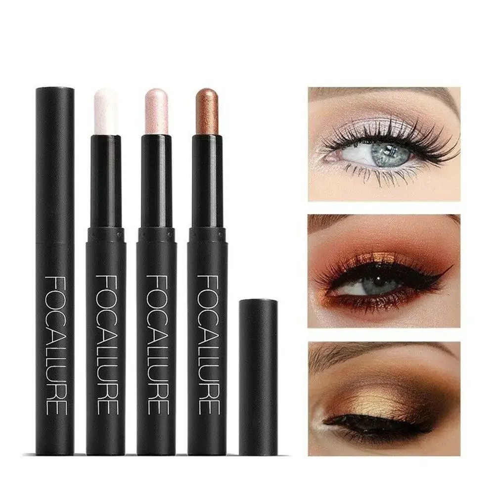 

12 Colors Eyeshadow Stick Pearlescent Silkworm Eyeshadow And Eyeliner Pen All In One Waterproof And Not Blooming Lasting Shimmer