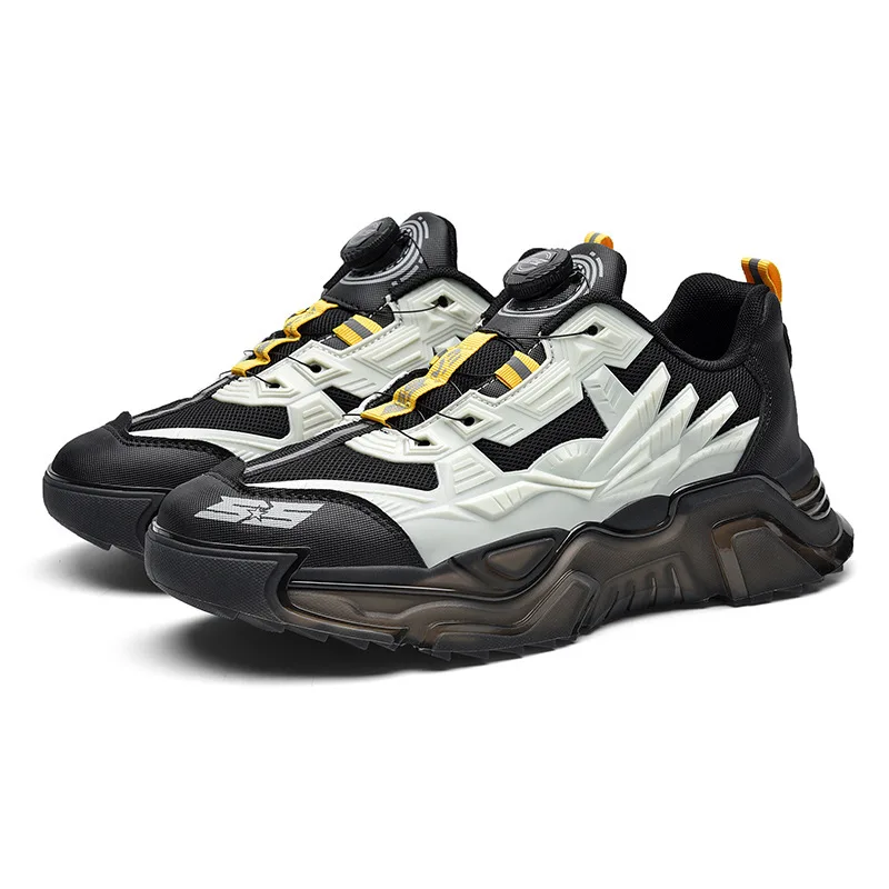Black Swivel Button Mecha Shoes Men Casual Shoes Sneakers All-match Sports Running Shoes Anti-Odor Lace-up Spring Autumn 040
Black Swivel Button Mecha Shoes Men Casual Shoes Sneakers All-match Sports Running Shoes Anti-Odor Lace-up Spring Autumn 040