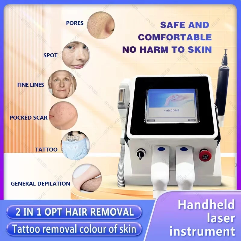 

Newst 2 In 1 Powerful Portable Ipl Laser / Ipl Hair Removal Machines / Ipl Opt Sr For Hair And Skin Treatment