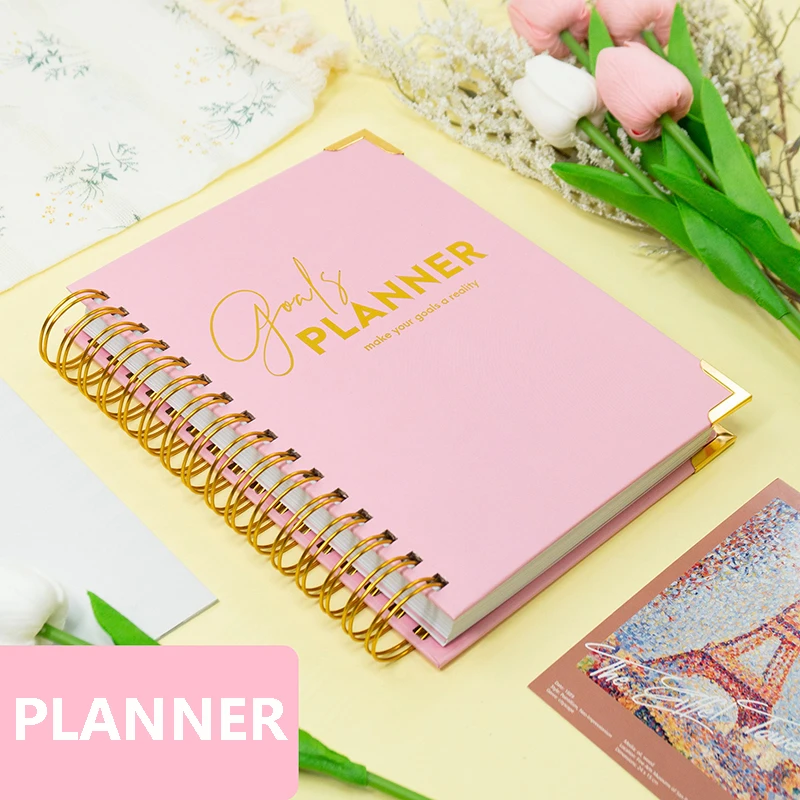 

A5 Weekly Monthly Goal Track Planner Non Dated 112 Sheets Agenda Notebook Diary Paperlaria Journal School Stationery