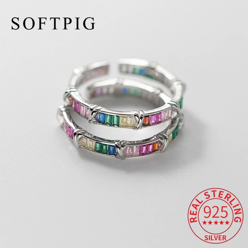 Женское регулируемое кольцо SOFTPIG из серебра 925 пробы с цветным цирконием
Женское регулируемое кольцо SOFTPIG из серебра 925 пробы с цветным цирконием