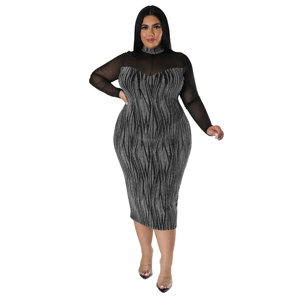 Plus Size Dresses 2022 New Women Sexy Perspective Splice Lace Dress Night Club Party V-Neck Long Sleeve Celebrity Tight Dress
Plus Size Dresses 2022 New Women Sexy Perspective Splice Lace Dress Night Club Party V-Neck Long Sleeve Celebrity Tight Dress