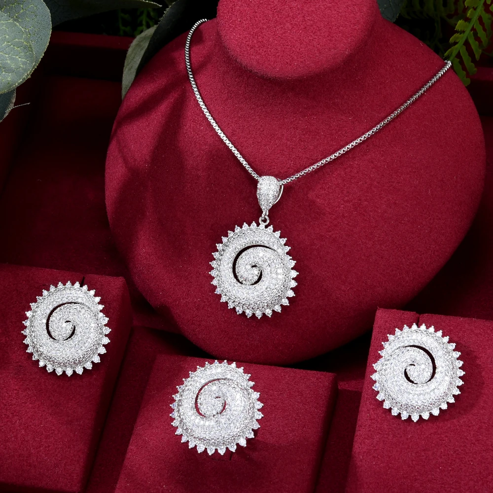 GODKI New Luxury Gougeous Wedding Round Necklace Ring Earrings Set For Women Cubic Zirconia Dubai Bridal jewelry Set
GODKI New Luxury Gougeous Wedding Round Necklace Ring Earrings Set For Women Cubic Zirconia Dubai Bridal jewelry Set