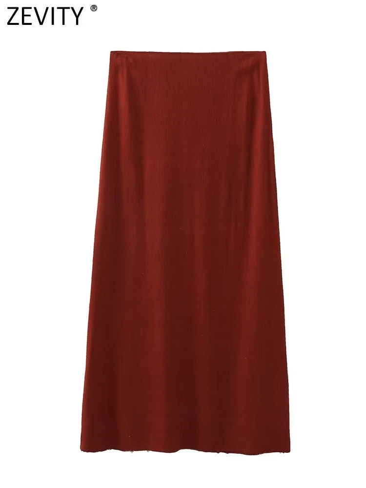 Zevity New Women Fashion Solid Color Hem Trimming Design A Line Midi Skirt Faldas Mujer Female Chic Casual Slim Vestidos QUN4923
Zevity New Women Fashion Solid Color Hem Trimming Design A Line Midi Skirt Faldas Mujer Female Chic Casual Slim Vestidos QUN4923