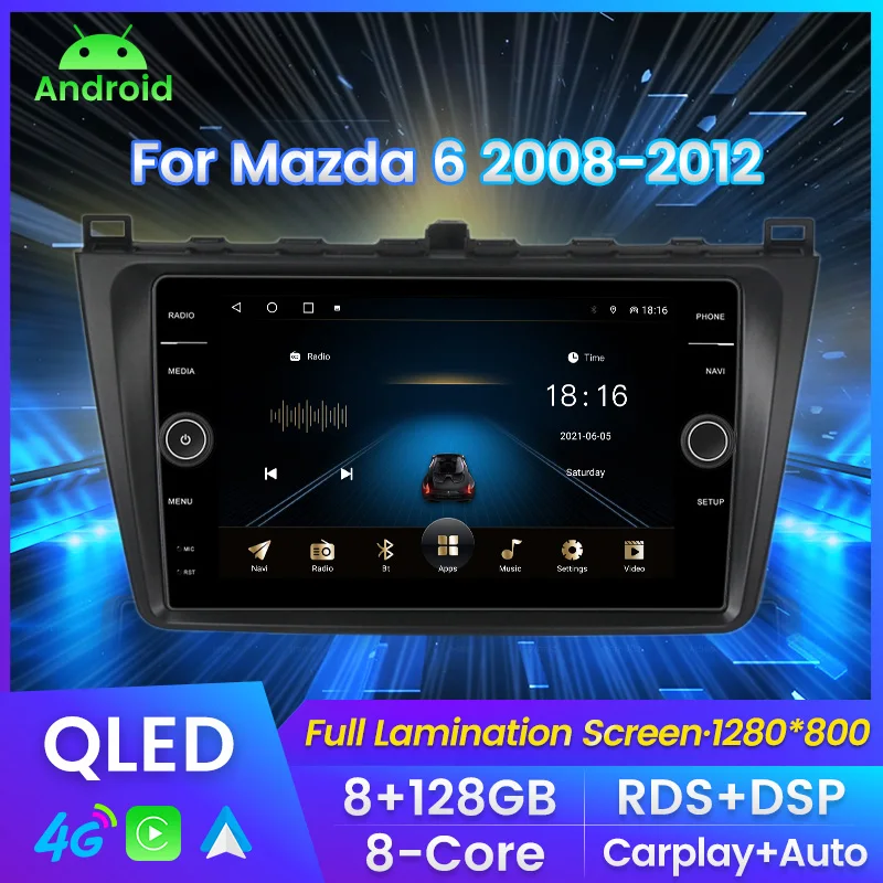 Автомагнитола для Mazda 6 2 GH 2007 2008 2009-2012 мультимедийный видеоплеер с
